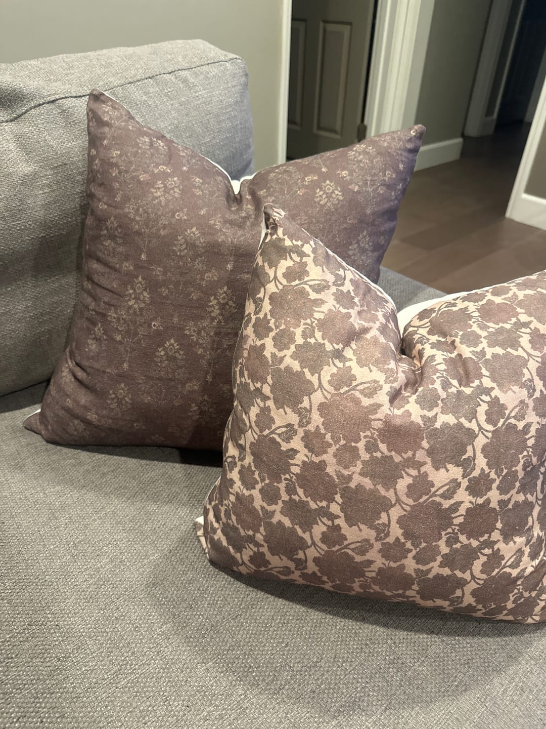 Customer photo review of Bordeaux in Linen - 18" | 20" |  22"