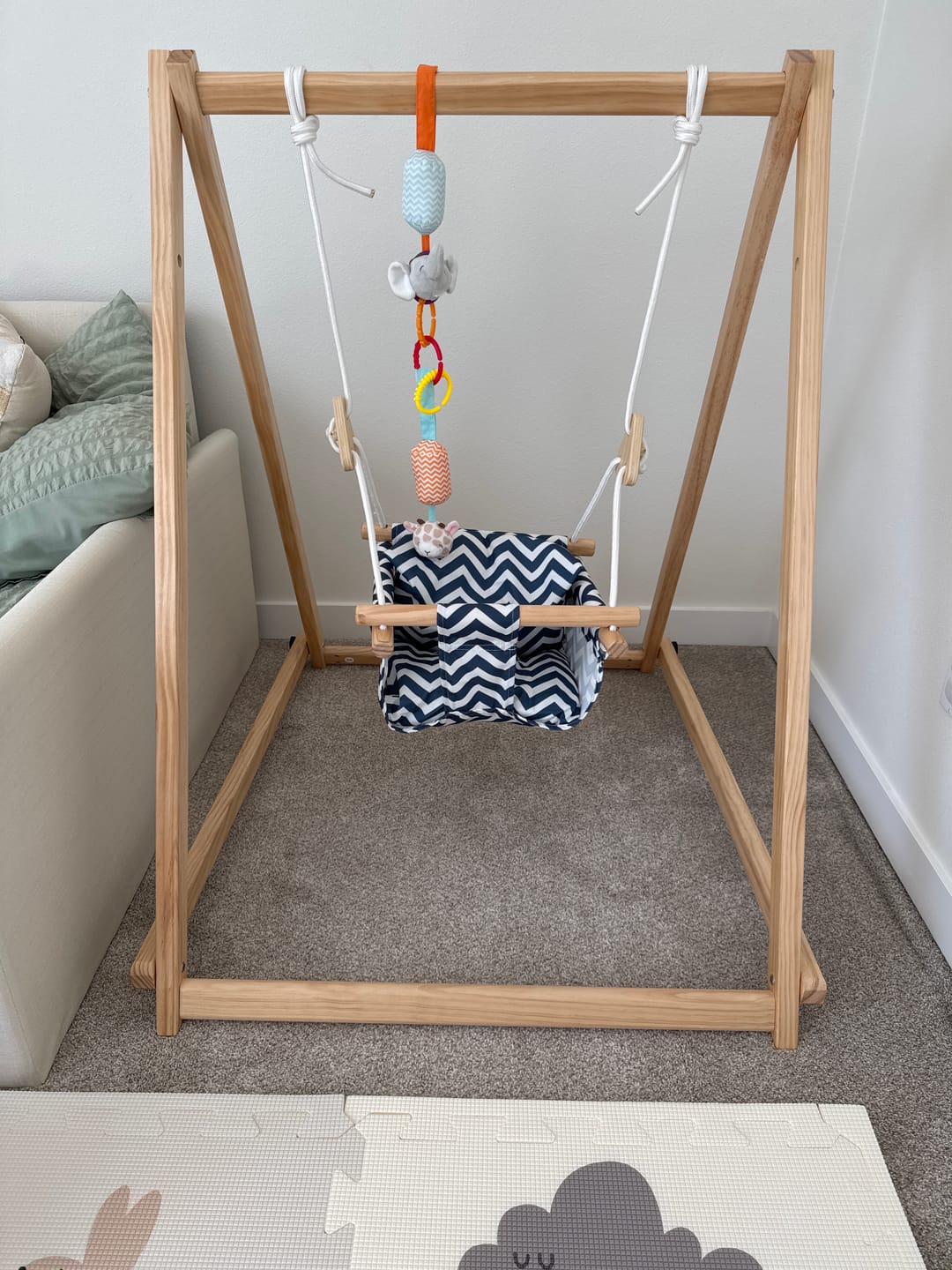 Customer photo review of Spruce - Baby and Toddler Foldable Wooden Swing Set