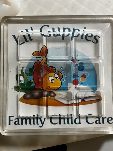 Customer photo review of 9.5x9.5x0.75" Big Tic Tac Toe Silicone Mold With X & O Pieces