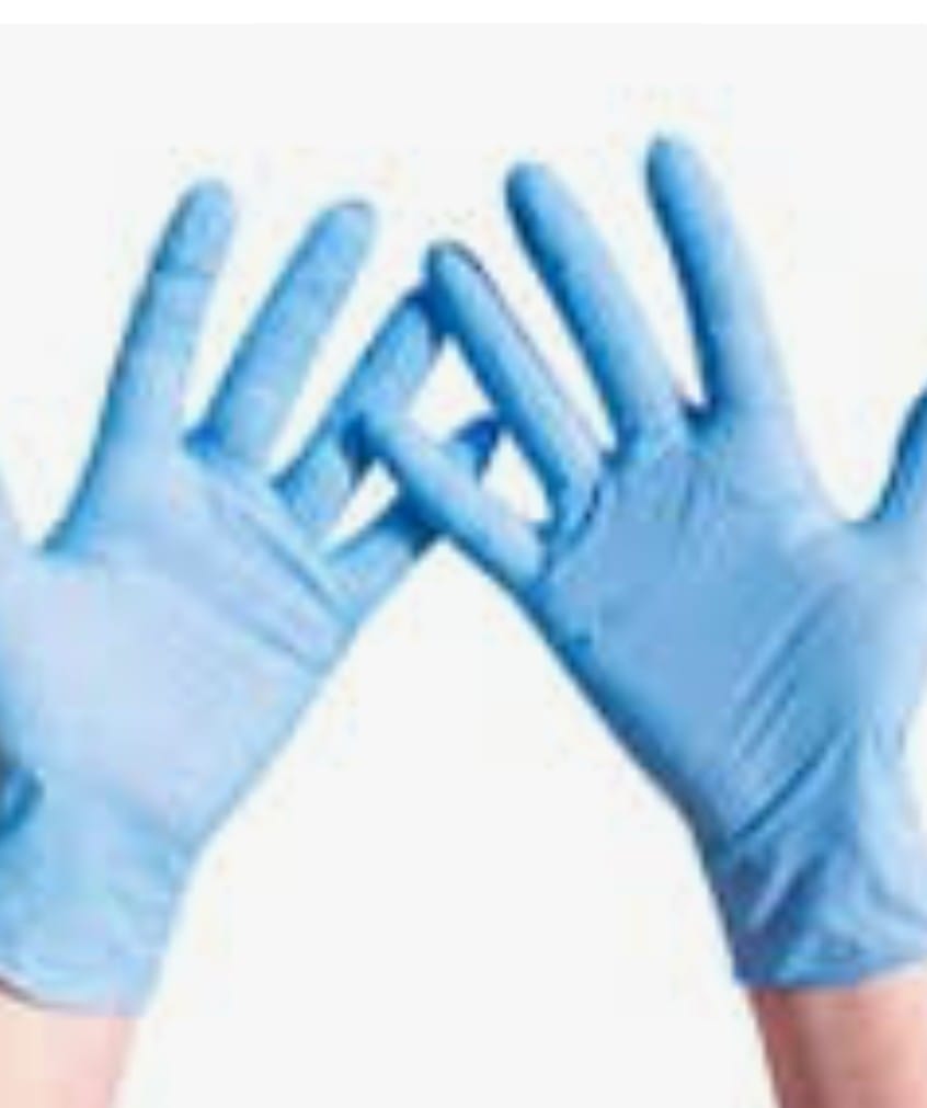 Customer photo review of Blue Nitrile Gloves Medical Grade Cat III PPE Medium x 100