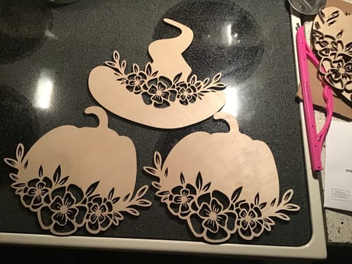 Customer photo review of Unfinished Wood Floral Witch Hat Shape | JGrondz | DIY Craft Cutout | up to 46" DIY