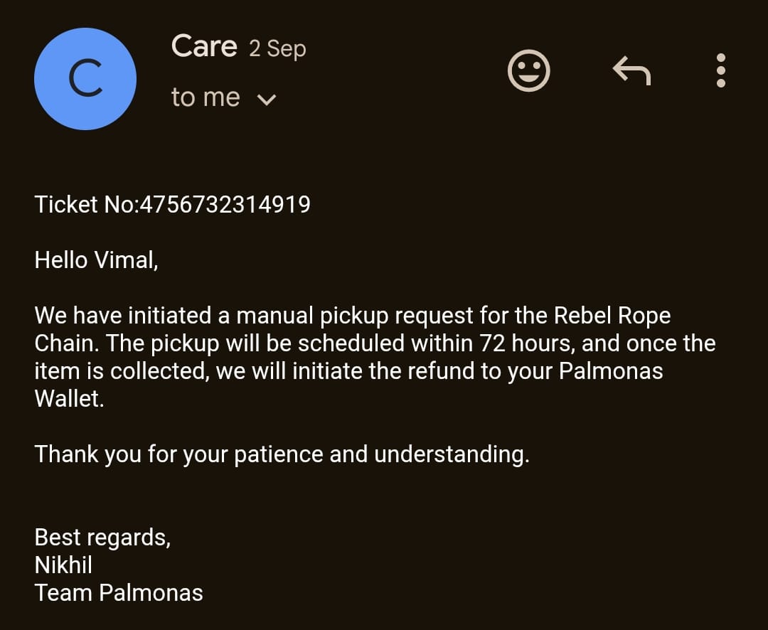 Customer photo review of Rebel Rope Chain