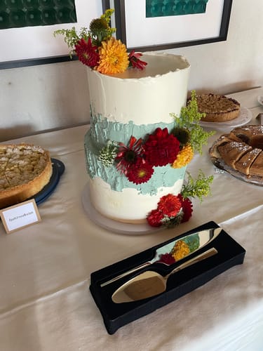 Kundenbewertung mit Foto zu Tortenbesteck im Set - Herzen - Mit persönlicher Gravur als Geschenk zur Hochzeit