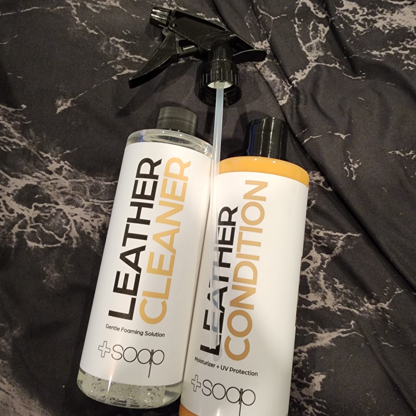 Customer photo review of +Soap Leather Care Bundle