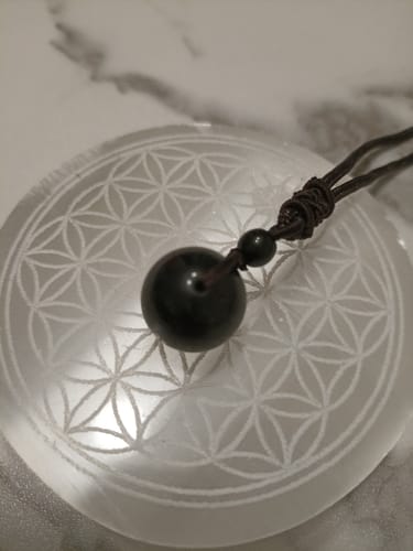 Customer photo review of Collier Obsidienne Oeil Céleste