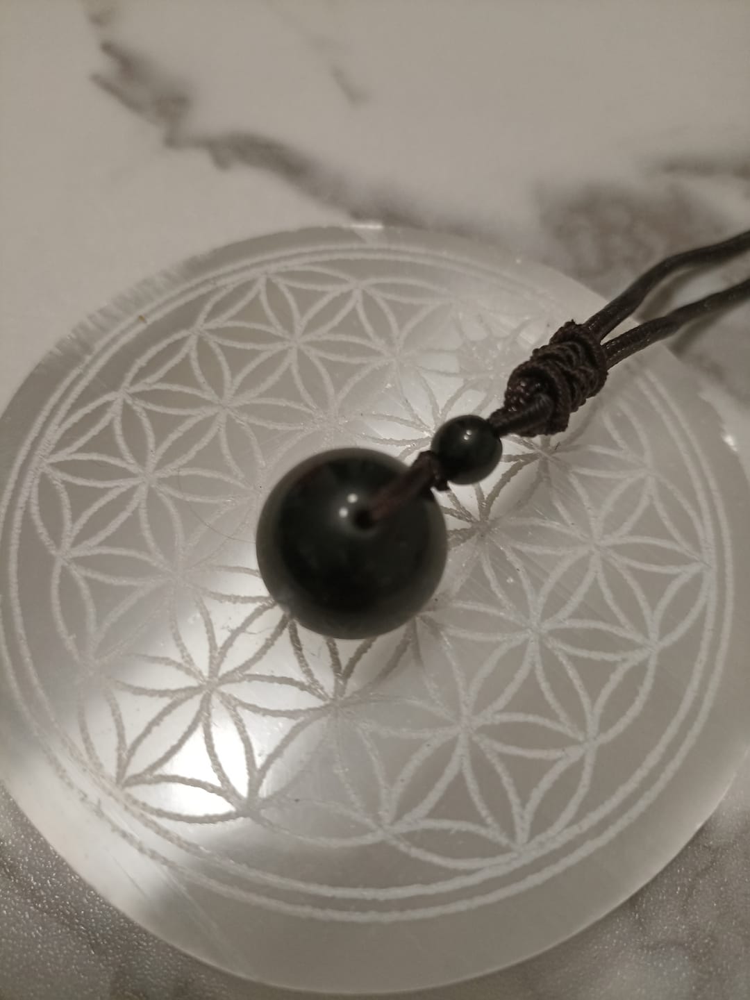 Customer photo review of Collier Obsidienne Oeil Céleste