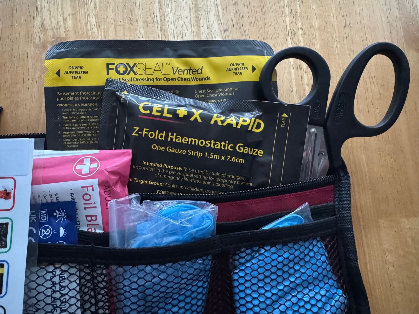 Customer photo review of Celox Rapid Haemostatic Gauze - 5ft Z-Fold