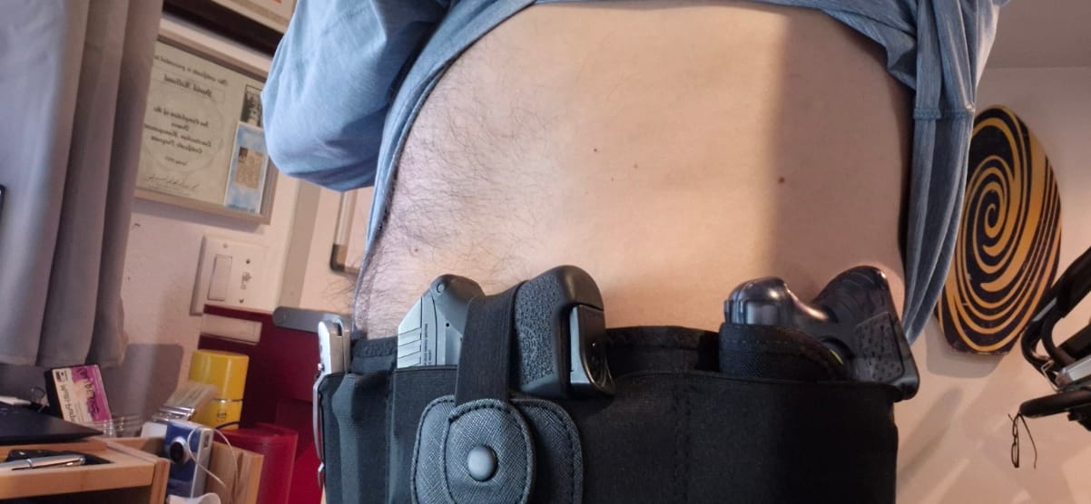 Customer photo review of BravoBelt Belly Band Holster for Concealed Carry - Unisex - Black