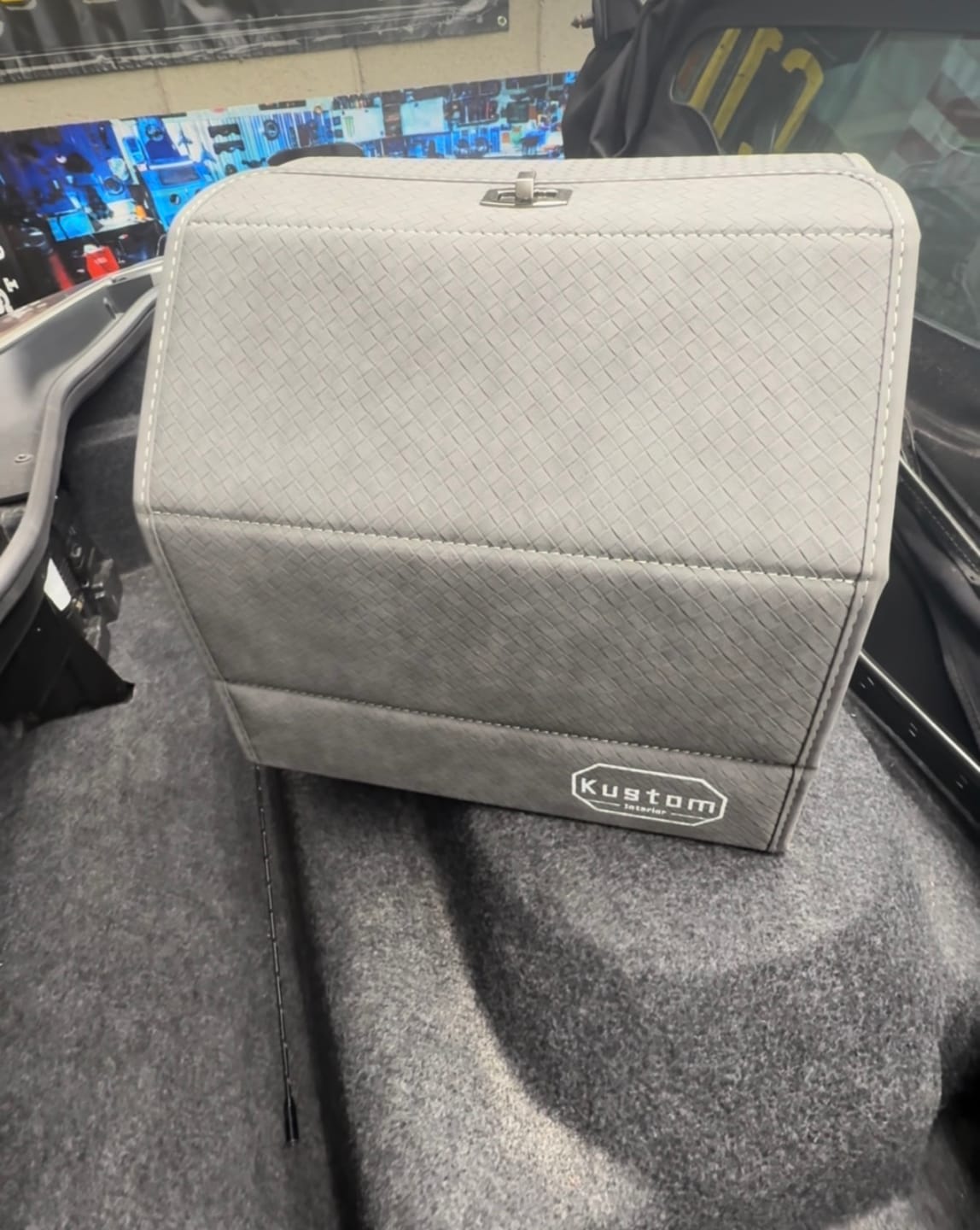 Customer photo review of Kustom Interior™ Suede Weave Trunk Organizer