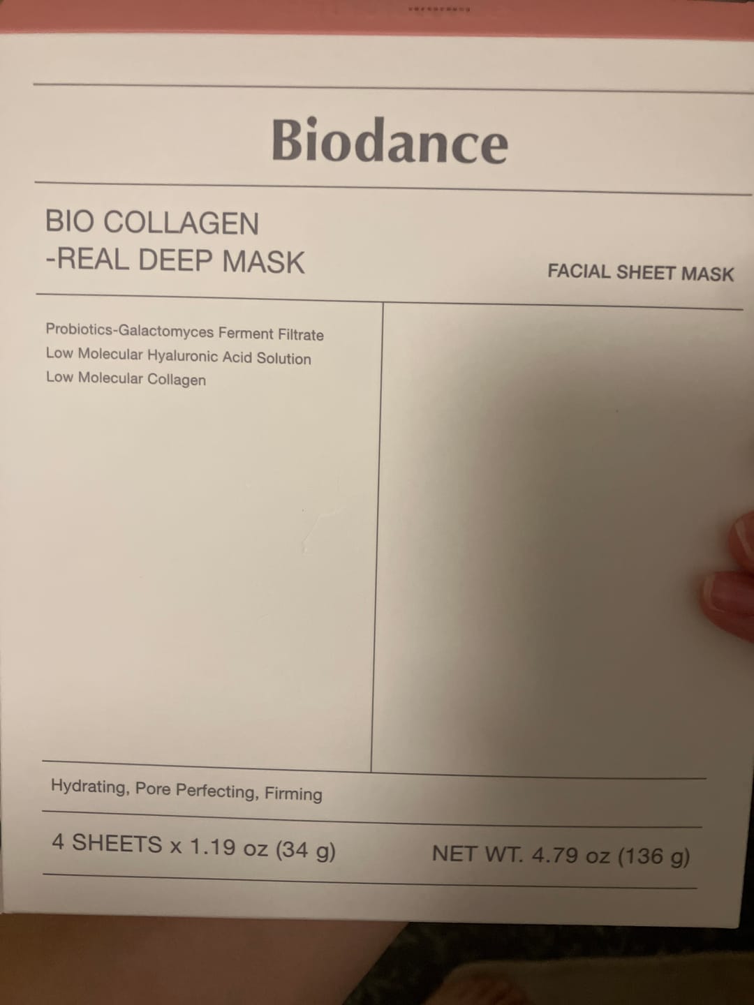 Customer photo review of Nakts hidrogela maska ar kolagēnu Biodance Bio-Collagen Real Deep Mask