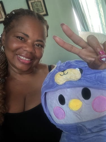 Customer photo review of Purple Plushie: Where Soft Self-Care Begins
