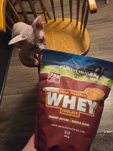 Customer photo review of Whey Protein Isolate Peanut Better