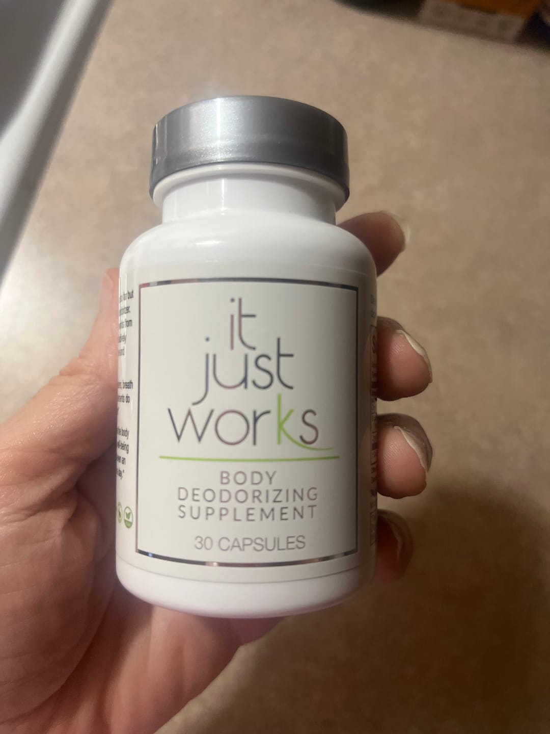 Customer photo review of Body Deodorizing Supplement | 3 Pack Bundle