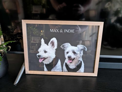 Customer photo review of Custom Pet Portrait