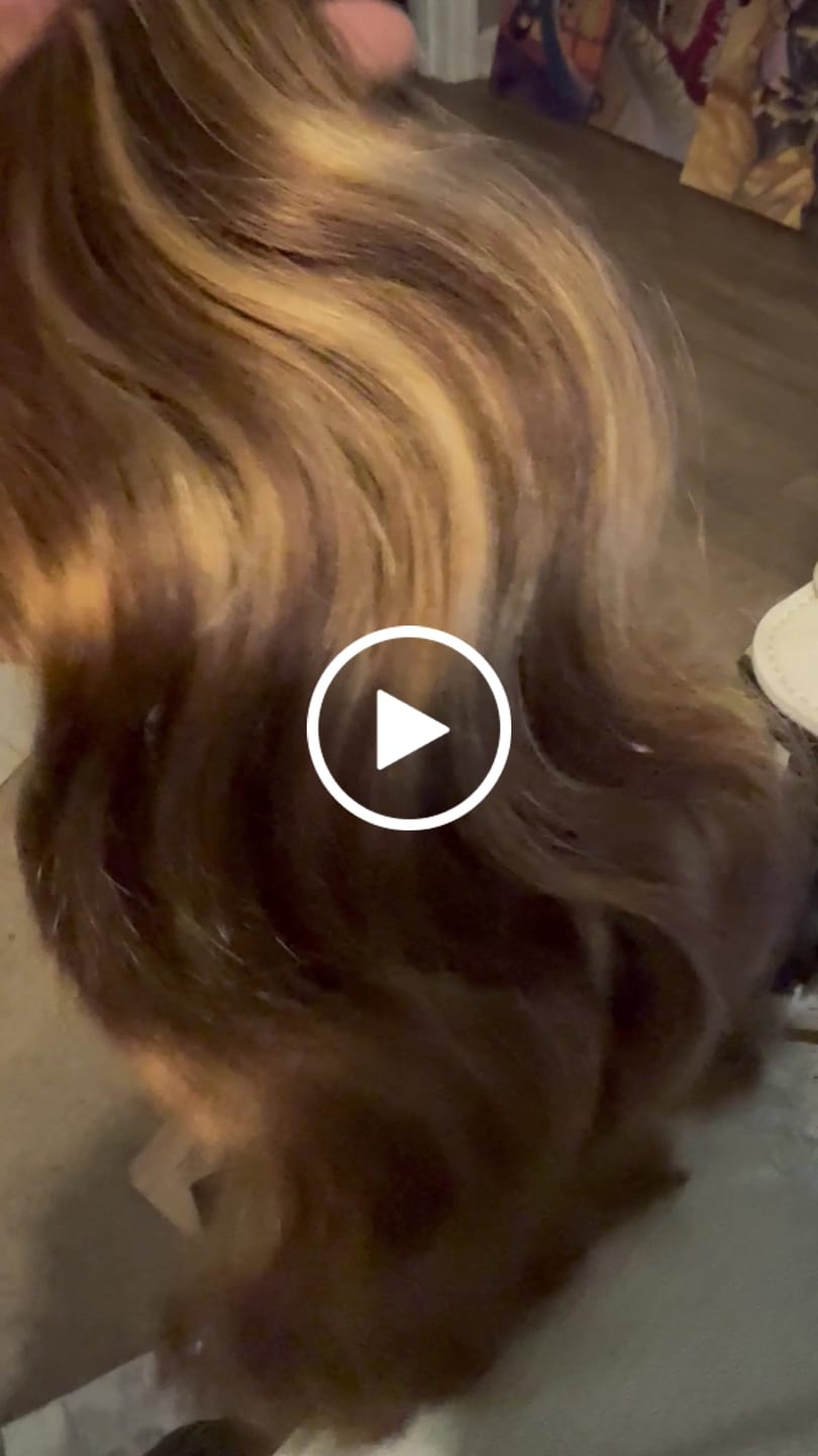 Customer video review of #4/#27/#30 Mix Color Blend Body Wave Bulk Human Braiding Hair