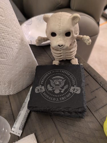 Customer photo review of Presidential Seal Engraved Coaster