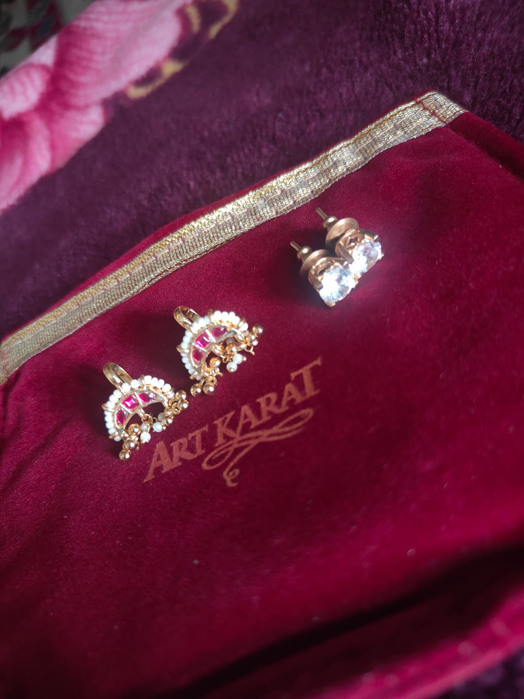 Customer photo review of 22k Gold Plated Earcuff