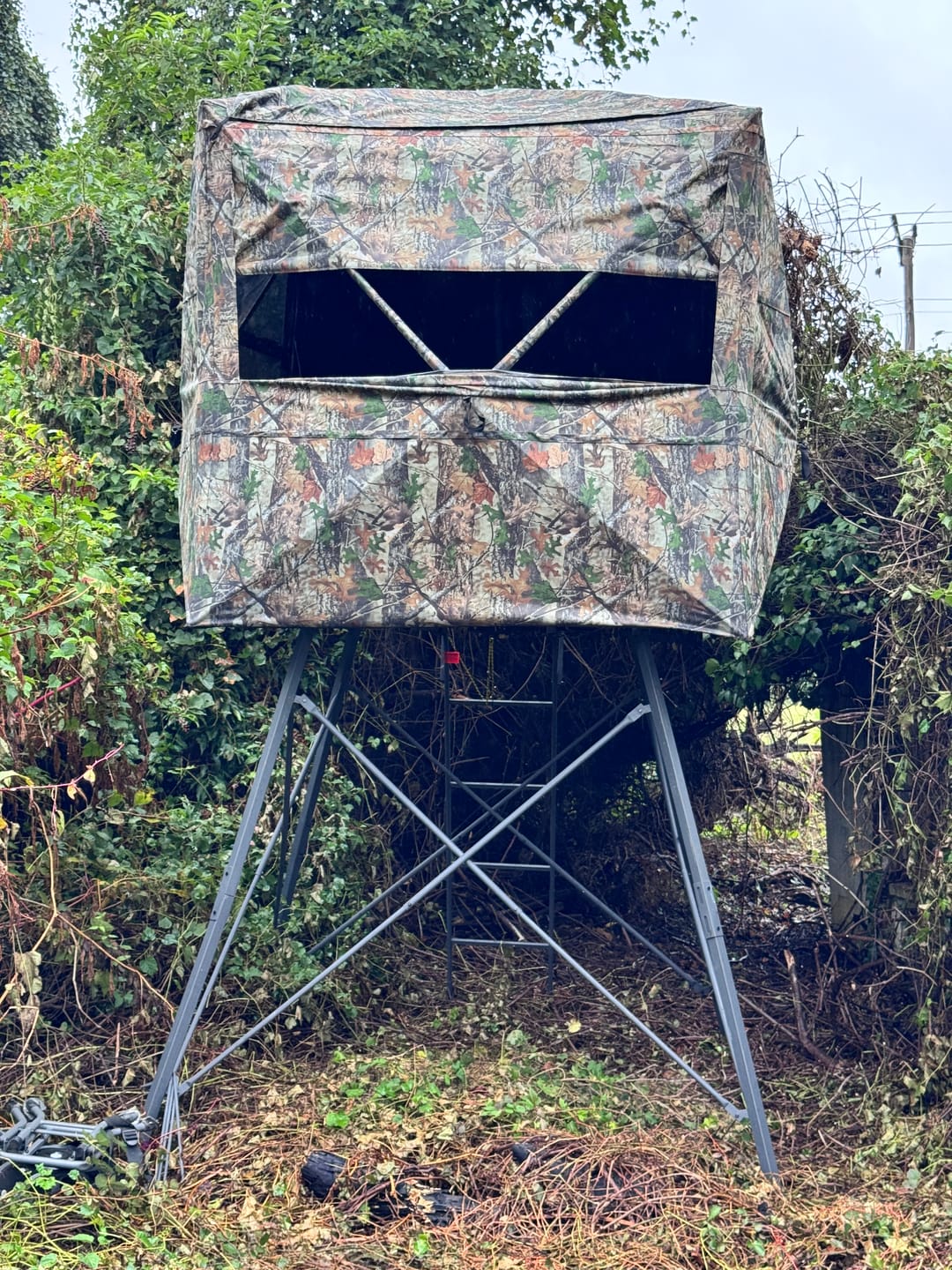 Customer photo review of FlipGuard 270 Big Flipping Door RainProof See-Through Whitetail Hunting Blind