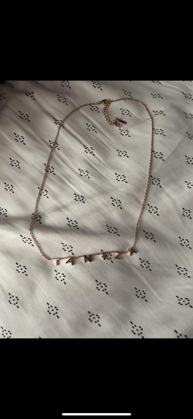 Customer photo review of Custom Letter Necklace