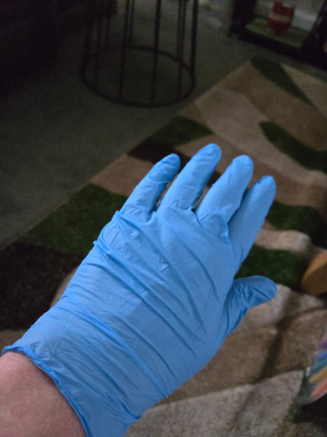 Customer photo review of Blue Nitrile Gloves Medical Grade Cat III PPE Large x 100