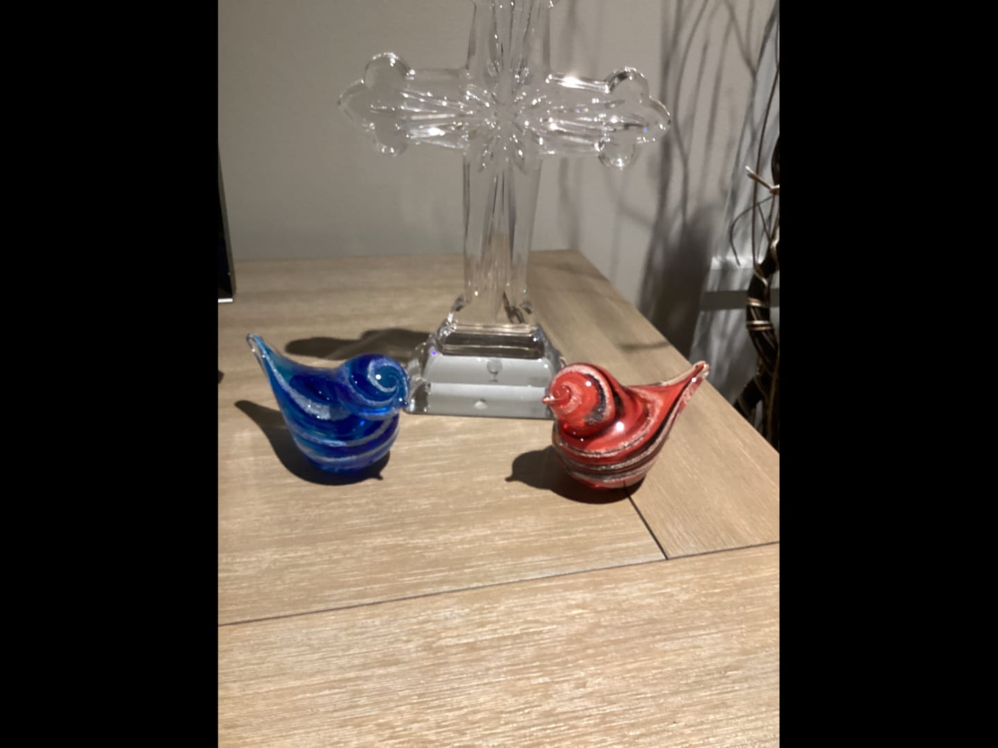 Customer photo review of Colorful Glass Birds with Cremation Ash