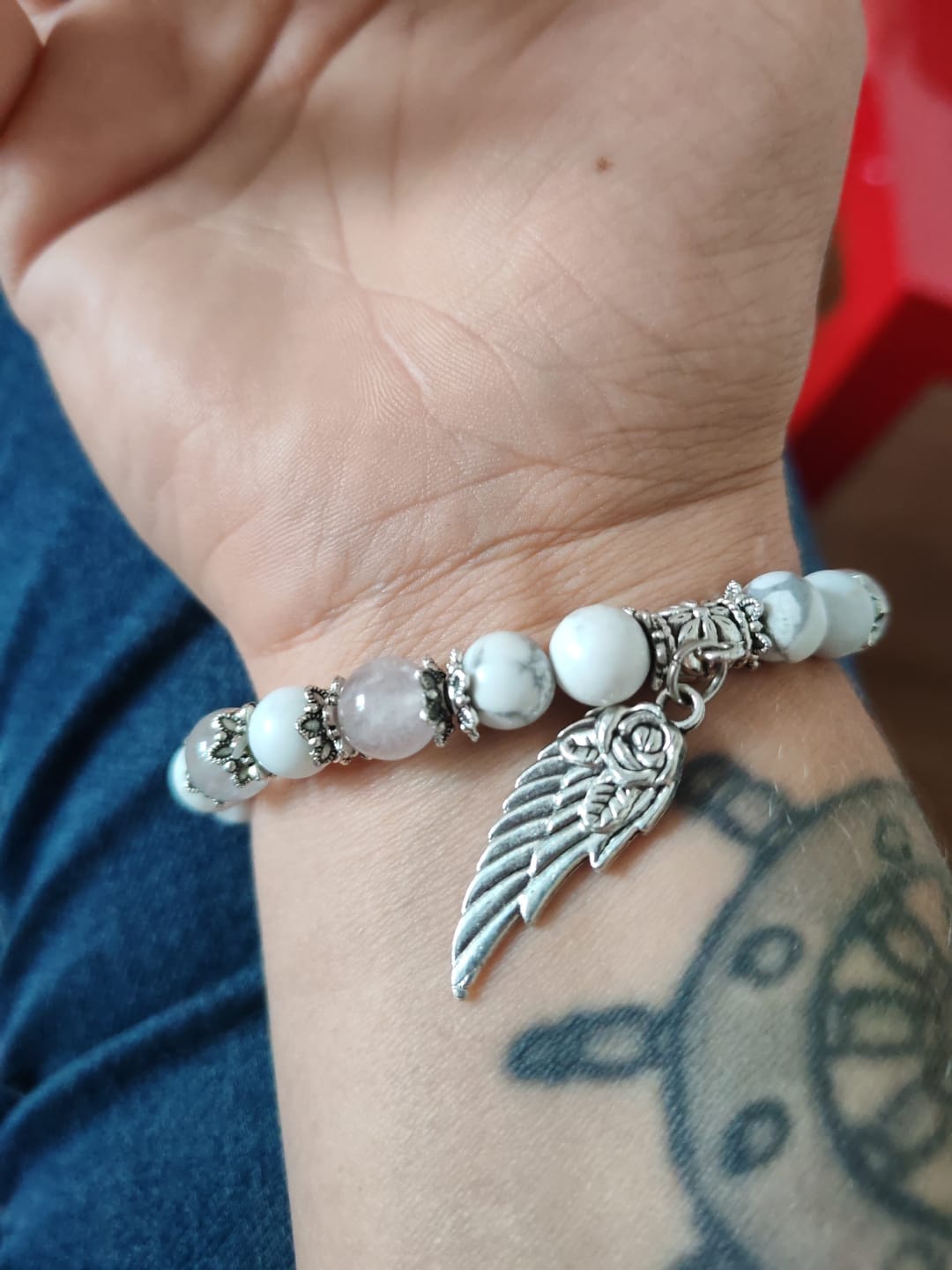 Customer photo review of Bracelet "Aile d'Ange" en Pierres Naturelles