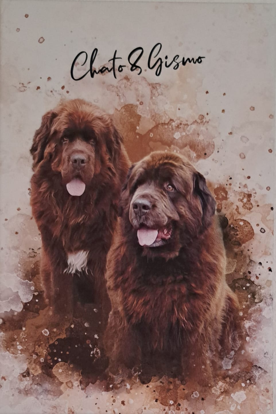 Customer photo review of Personalisiertes Portrait Poster und Leinwand - Aquarell Stil