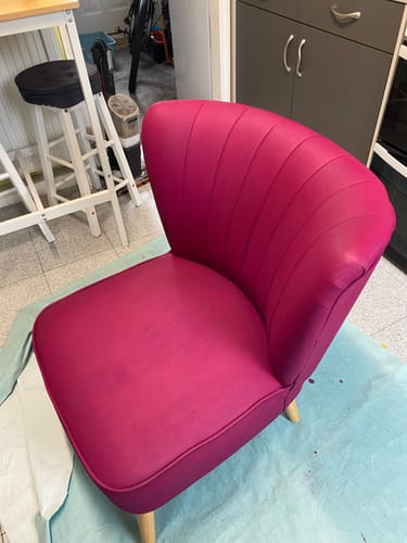 Customer photo review of Fabric Paint -- Raspberry