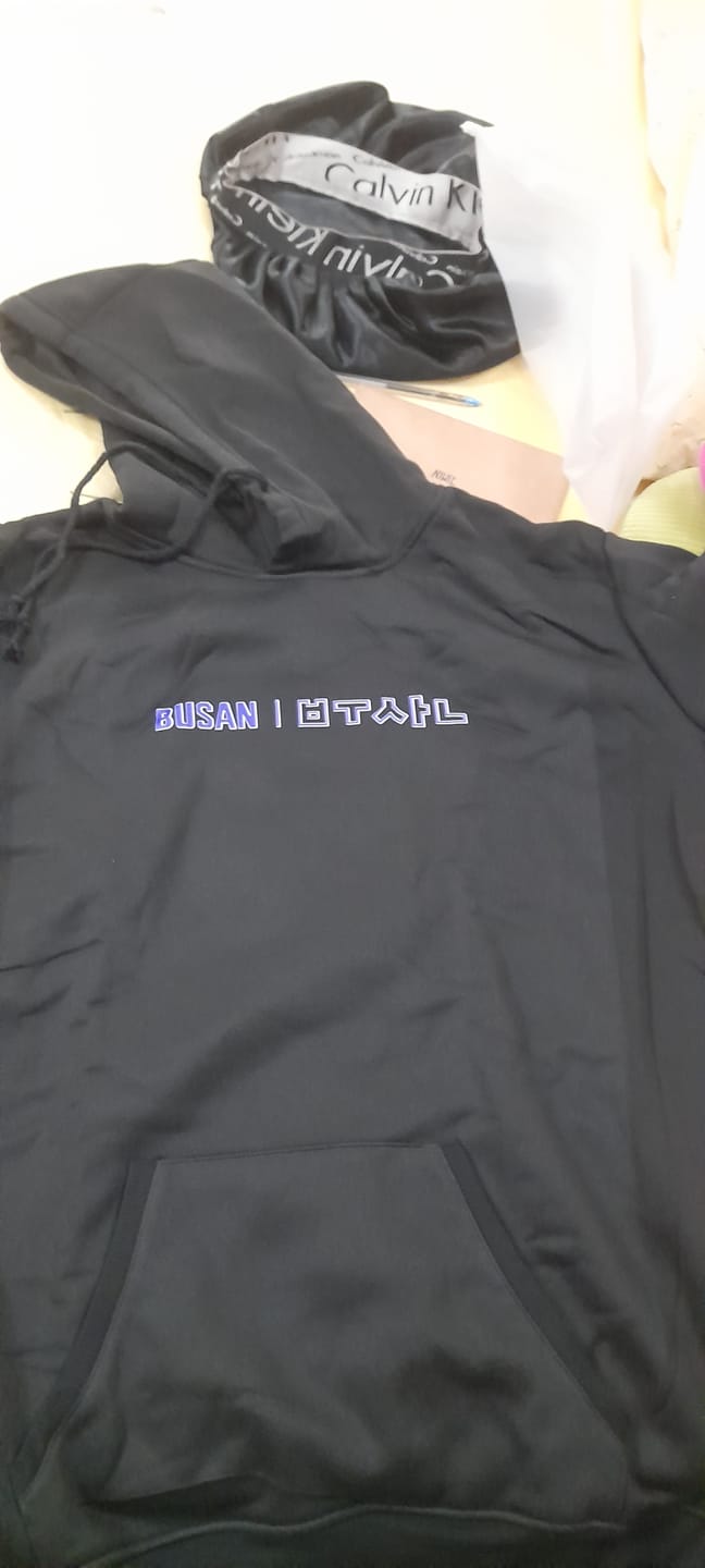 Customer photo review of BTS YET TO COME IN BUSAN HOODIE