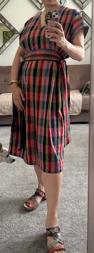 Customer photo review of RUBY KAFTAN | LOVEBIRD CHEX X CITRUS CHEX