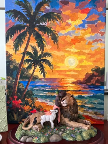 Customer photo review of Paint by Numbers - Colors of the golden evening by the sea