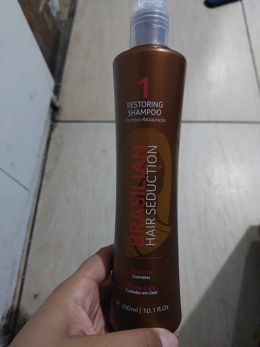 Customer photo review of Brasilian Hair Seduction Restoring Shampoo 300ml