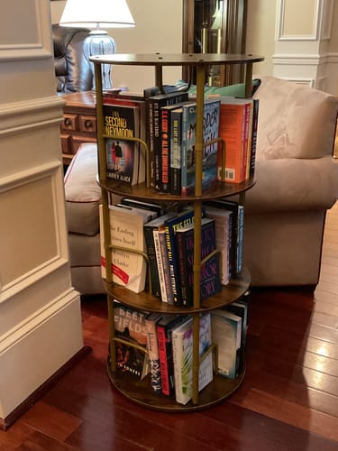 Customer photo review of Flycity 3-5 Tier Rotating Bookshelf With 360° Spinning Display