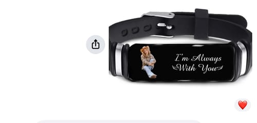 Customer photo review of Custom Photo I'm Always With You - Memorial Gift For Family, Friend - Personalized Engraved Bracelet