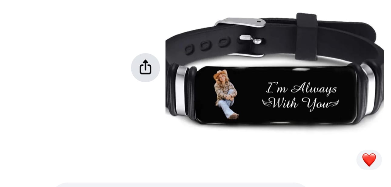 Customer photo review of Custom Photo I'm Always With You - Memorial Gift For Family, Friend - Personalized Engraved Bracelet