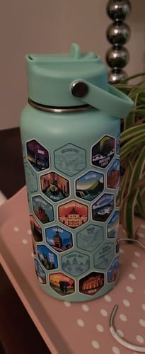 Customer photo review of World Explorer Bottle + Stickers