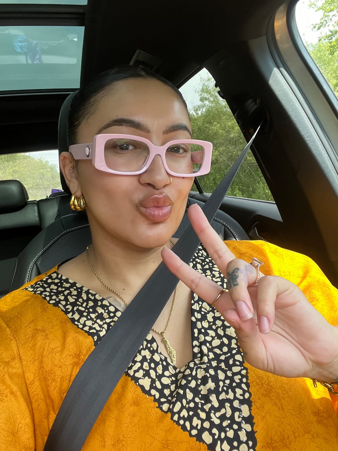 Customer photo review of Deya Earrings (Bundle)