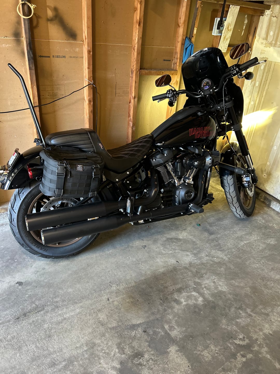 Customer photo review of Iron Born Blade 25" Sissy Bar for Harley Softail Low Rider S FXLRS Matte Black
