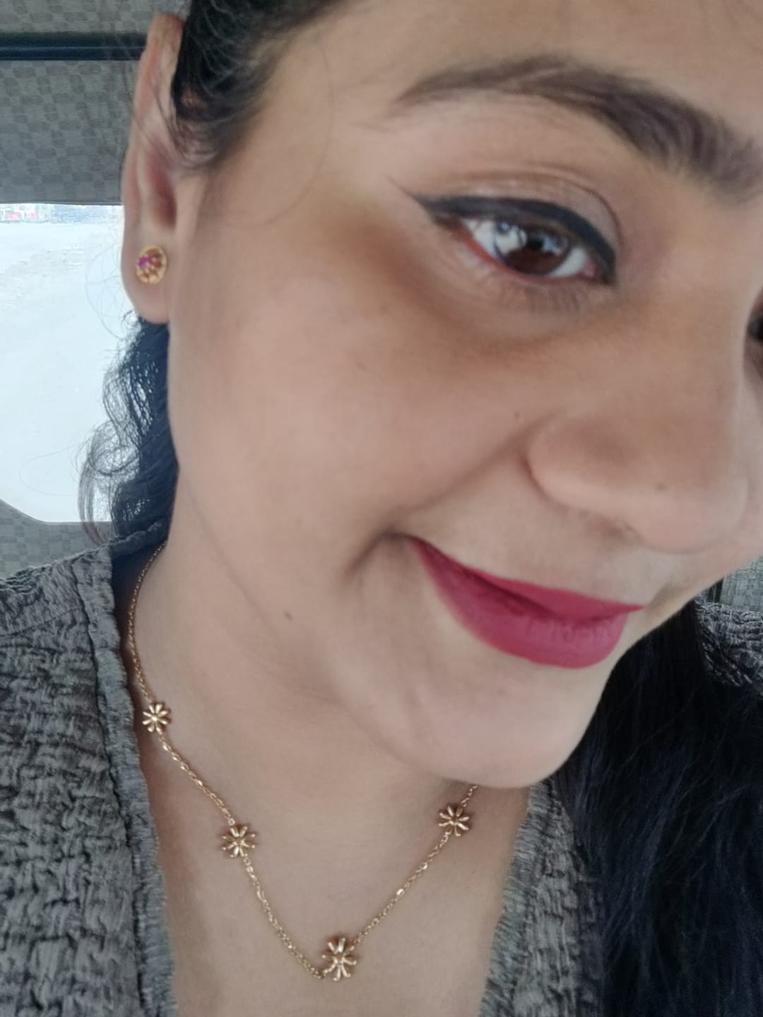 Customer photo review of Bi-metal Wrapped With Love Earrings