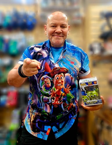 Customer photo review of Disney and Pixar Toy Story "Escaping Scud" – KUNUFLEX Short Sleeve Shirt