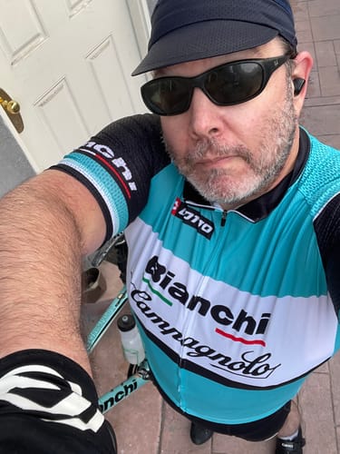 Customer photo review of Campagnolo Bianchi Short Sleeve Cycling Kits