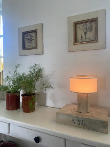 Customer photo review of Auríe Portable Lamp | Travertin & Hør | 25 cm