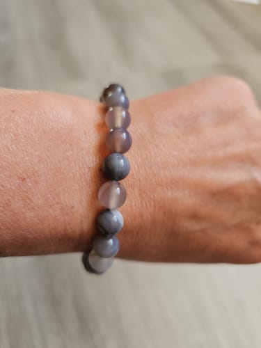 Customer photo review of Bracelet Agate du Botswana "Ancrage Apaisant"