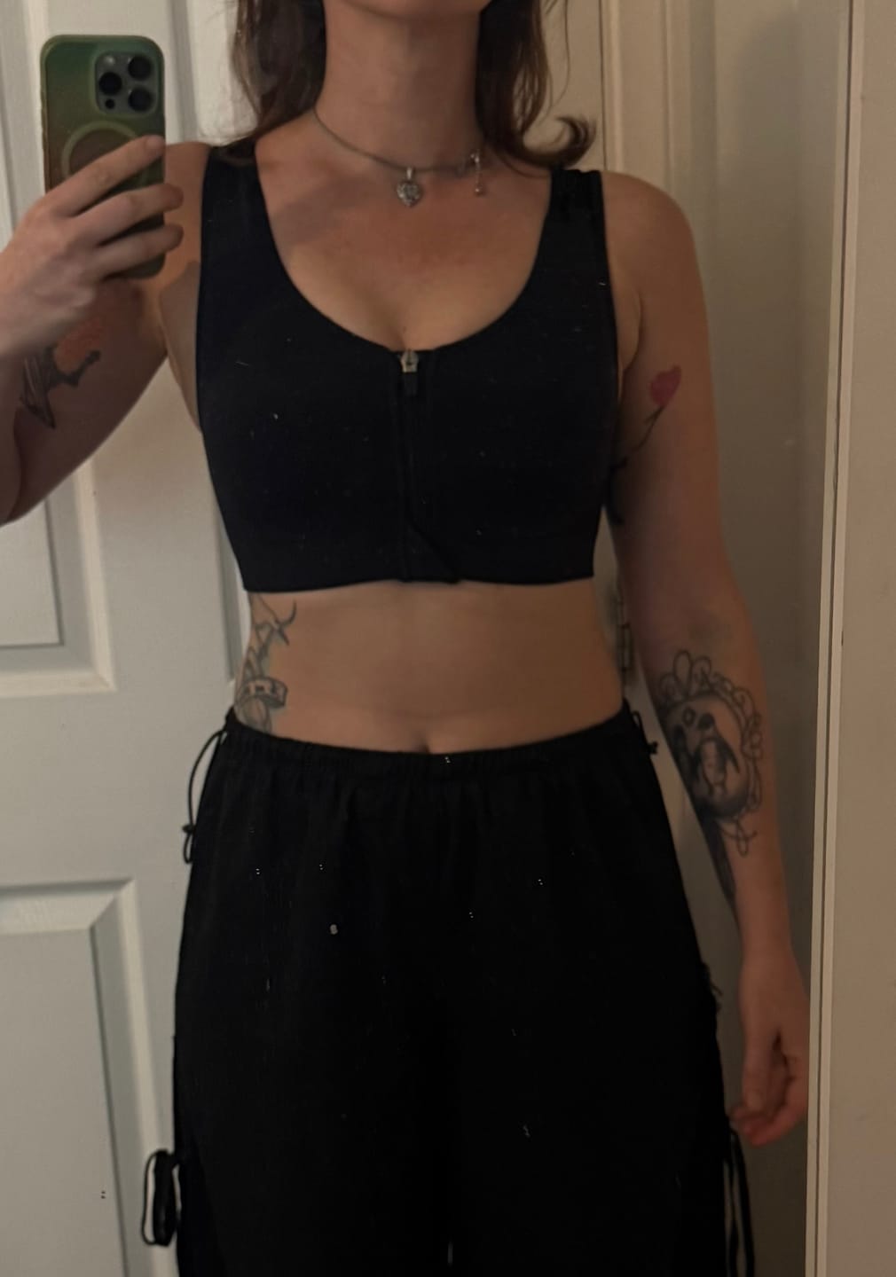 Customer photo review of AlignMe Zipper Posture Sports Bra For Women
