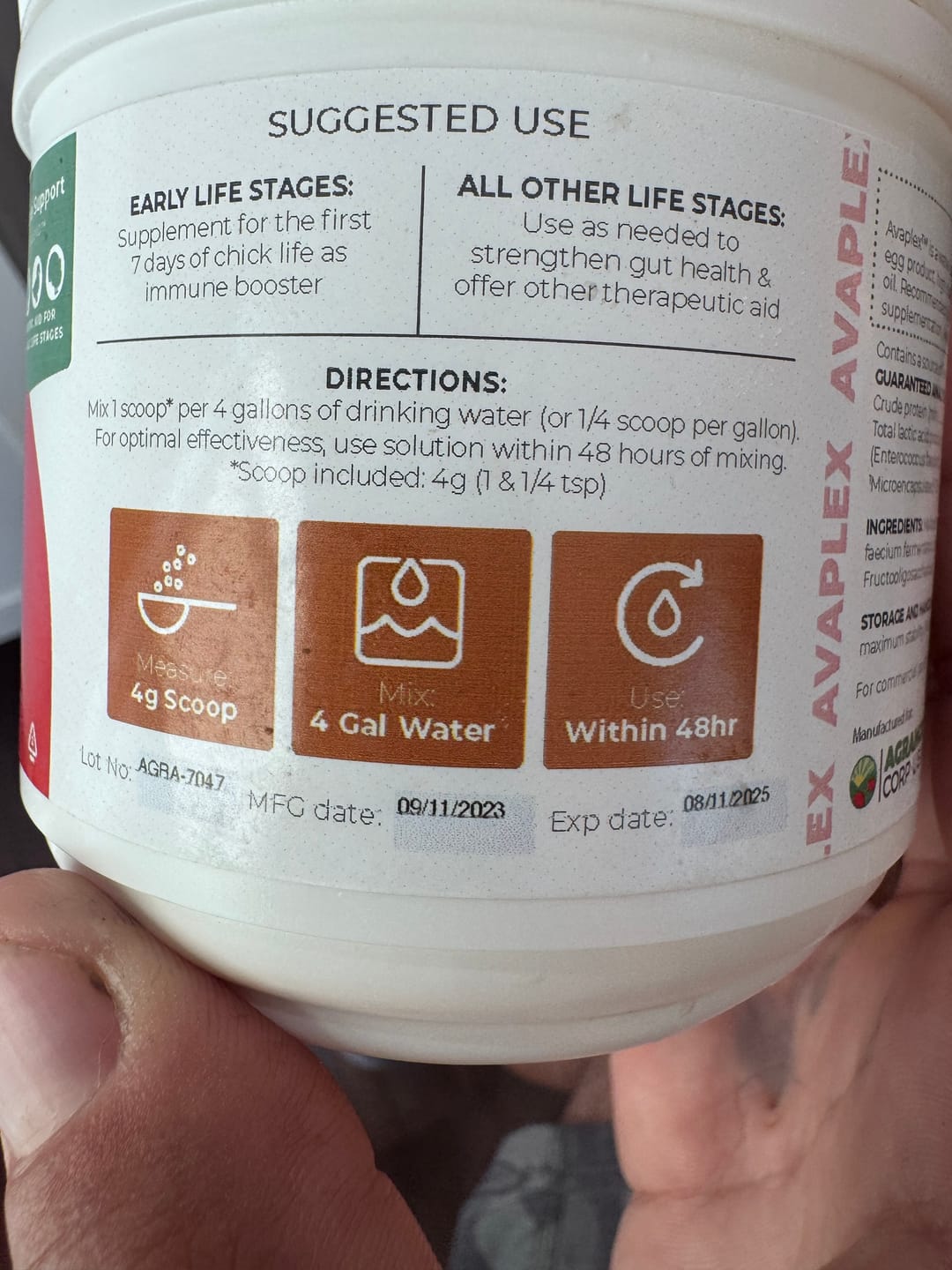 Customer photo review of Avaplex®: Natural Antibodies & Advanced Probiotic for Immune Support