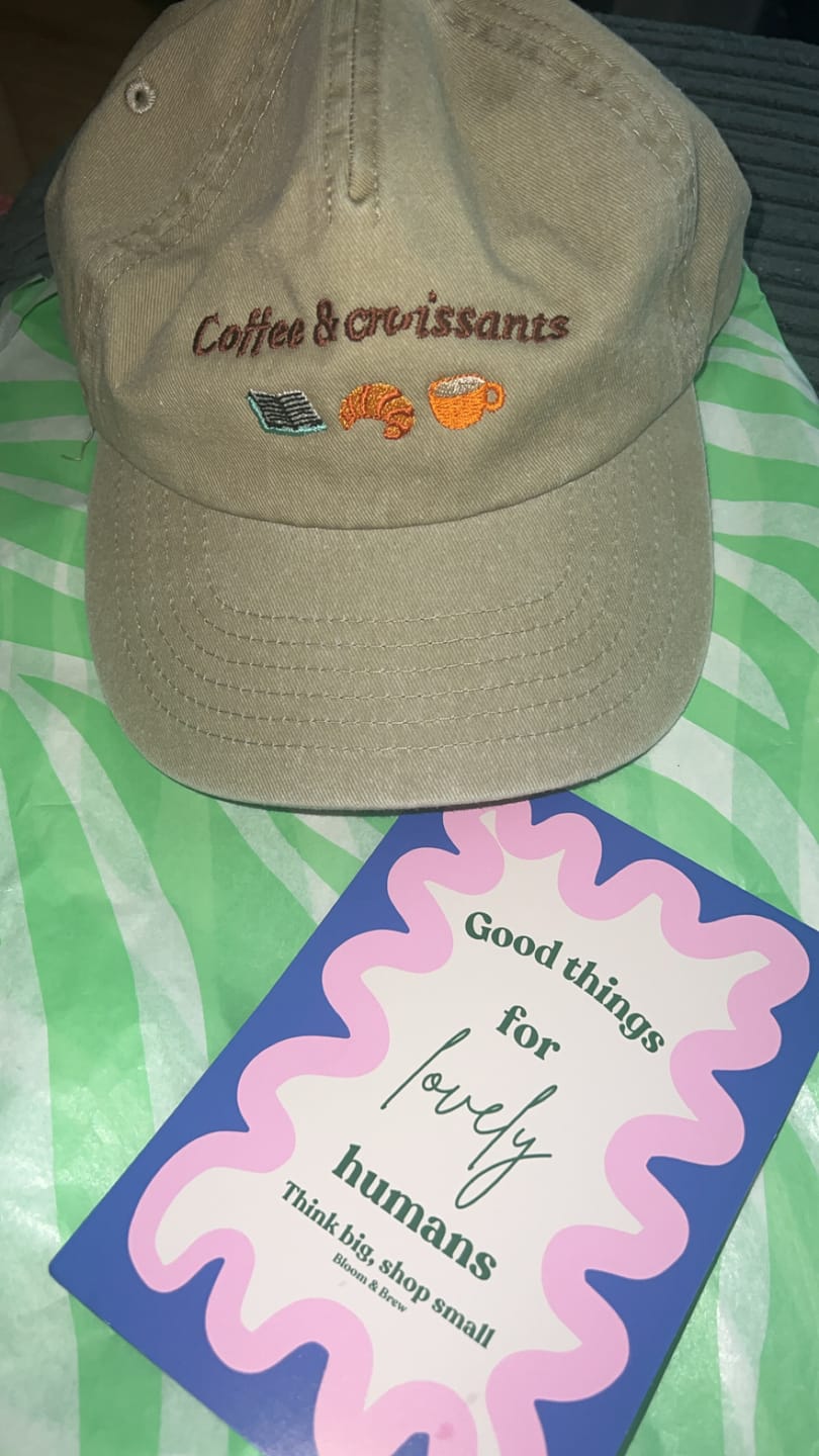 Customer photo review of Coffee & Croissants Cap