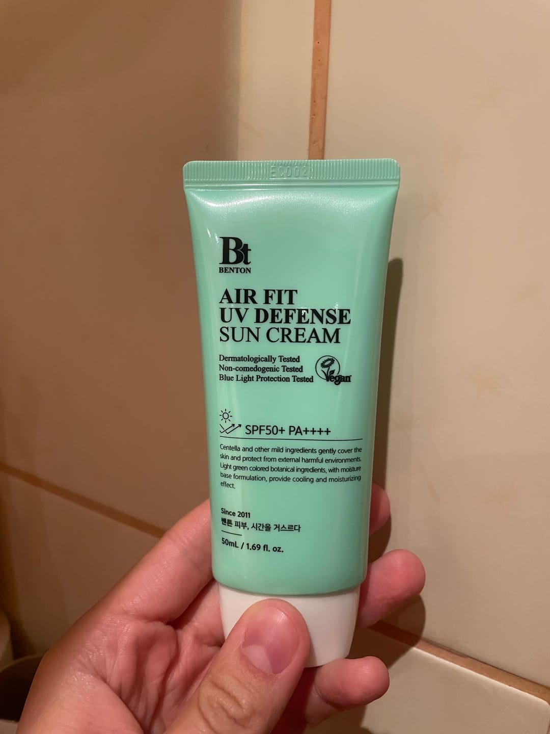 Customer photo review of Saules aizsargkrēms BENTON Air Fit UV Defense Sun