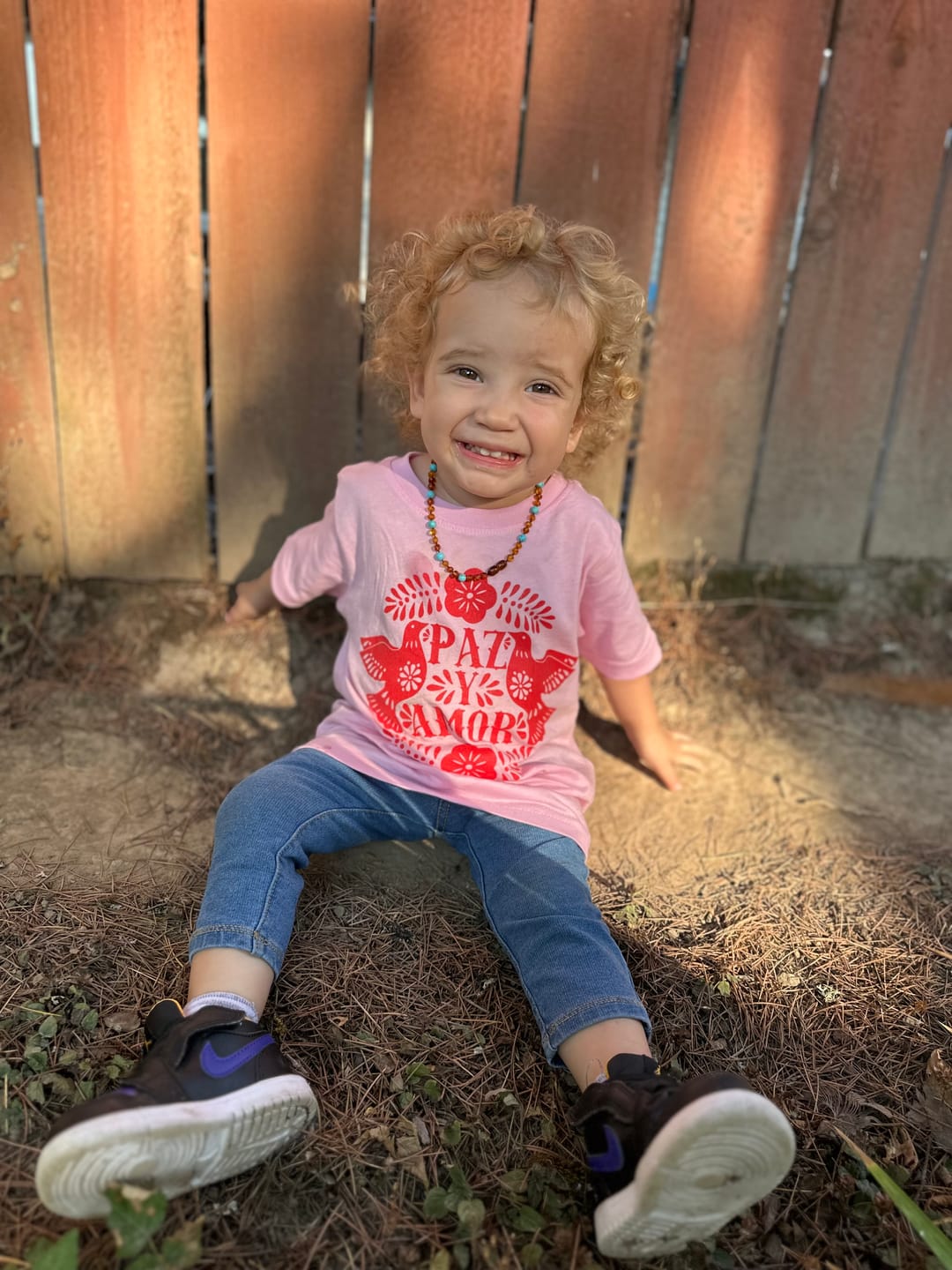 Customer photo review of Paz y Amor Kids Tee