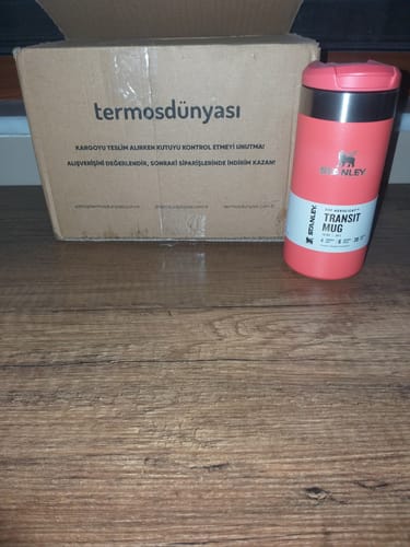 Customer photo review of Stanley The Aerolight Transit Mug Hot Coral 0.47L
