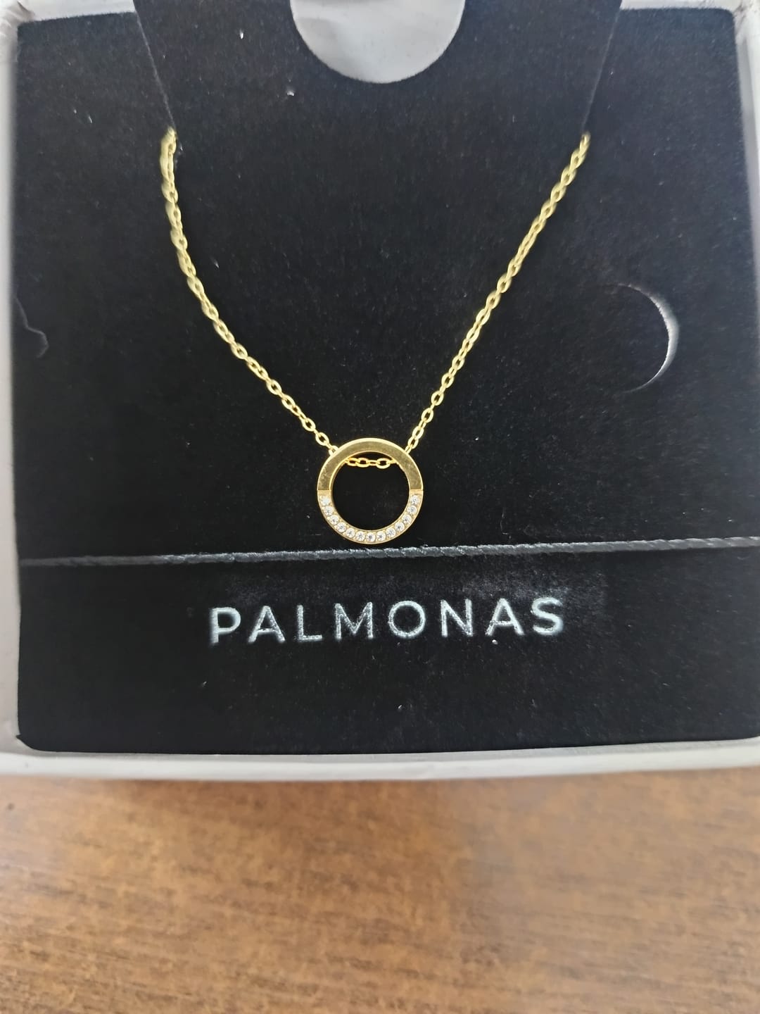 Customer photo review of Gold Halo Necklace